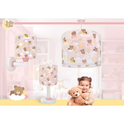 Dalber 41572S - Żyrandol dziecięcy BABY TEDDY 1xE27/15W/230V różowy