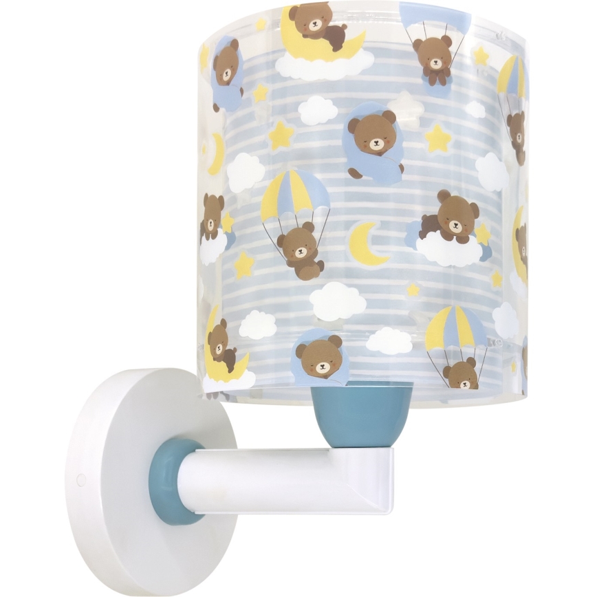Dalber 41579T - Dziecięca lampa ścienna BABY TEDDY 1xE27/15W/230V niebieska