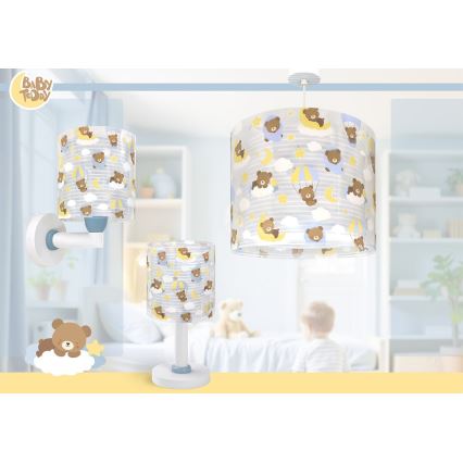 Dalber 41579T - Dziecięca lampa ścienna BABY TEDDY 1xE27/15W/230V niebieska