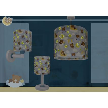 Dalber 41579T - Dziecięca lampa ścienna BABY TEDDY 1xE27/15W/230V niebieska