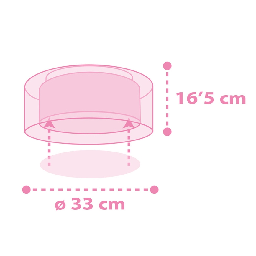 Dalber 41596 - Plafon dziecięcy UNICORNS 2xE27/60W/230V