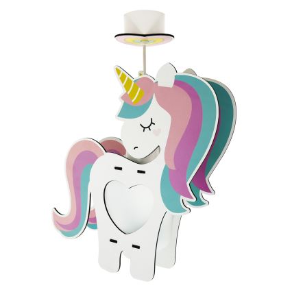 Dalber 41597 - Żyrandol dziecięcy UNICORN 1xE27/15W/230V