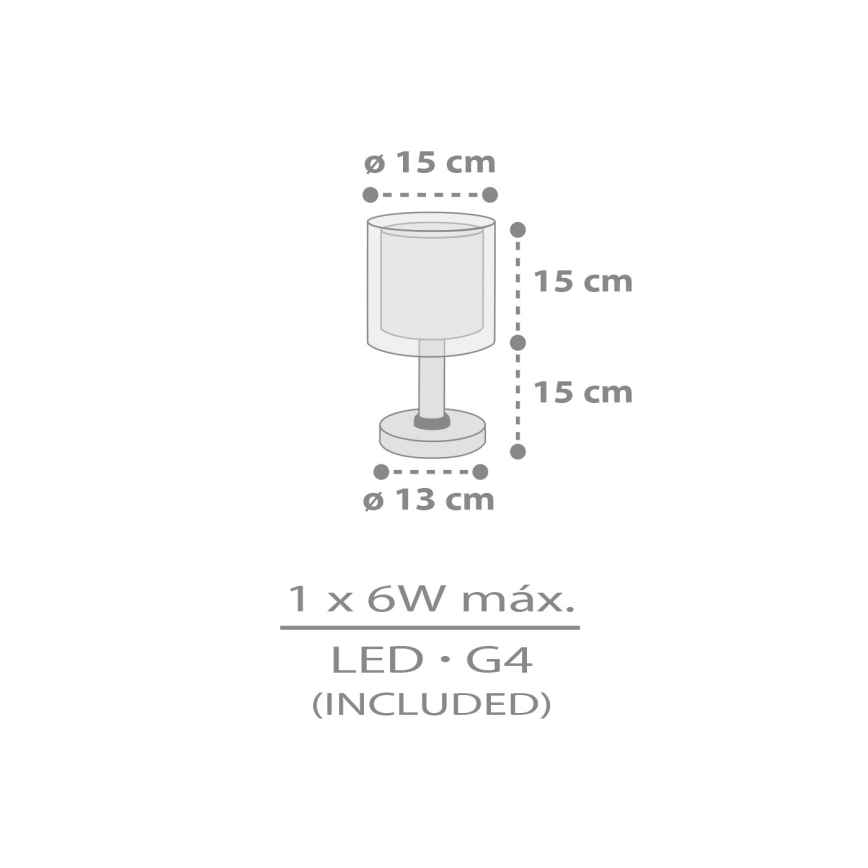 Dalber 41761E - LED lampka dziecięca KAWAII FRIENDS 1xG4/4W/230V szara