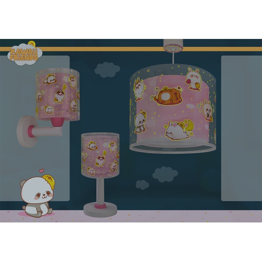 Dalber 41761S - LED lampka dziecięca KAWAII FRIENDS 1xG4/4W/230V różowa