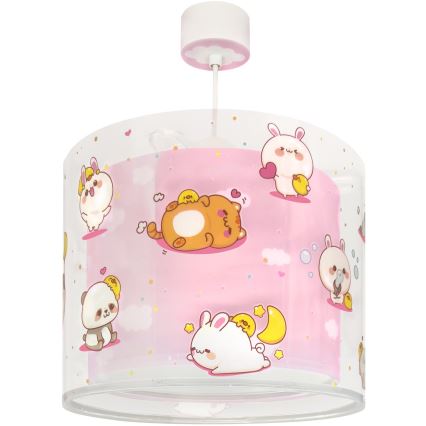 Dalber 41762S - Dziecięca lampa sufitowa KAWAII FRIENDS 1xE27/15W/230V różowa