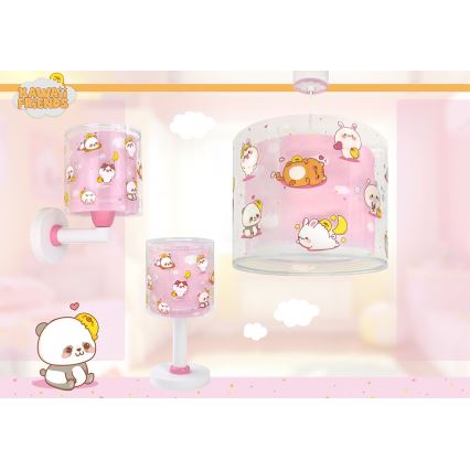 Dalber 41762S - Dziecięca lampa sufitowa KAWAII FRIENDS 1xE27/15W/230V różowa