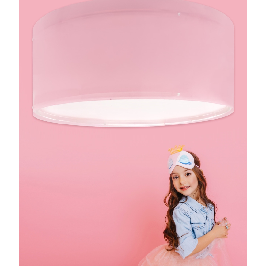 Dalber 42006S - Plafon dziecięcy COLOR LIGHT 2xE27/15W/230V różowy