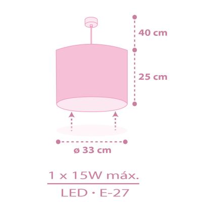 Dalber 42492 - Żyrandol dziecięcy FAIRY DREAMS 1xE27/15W/230V