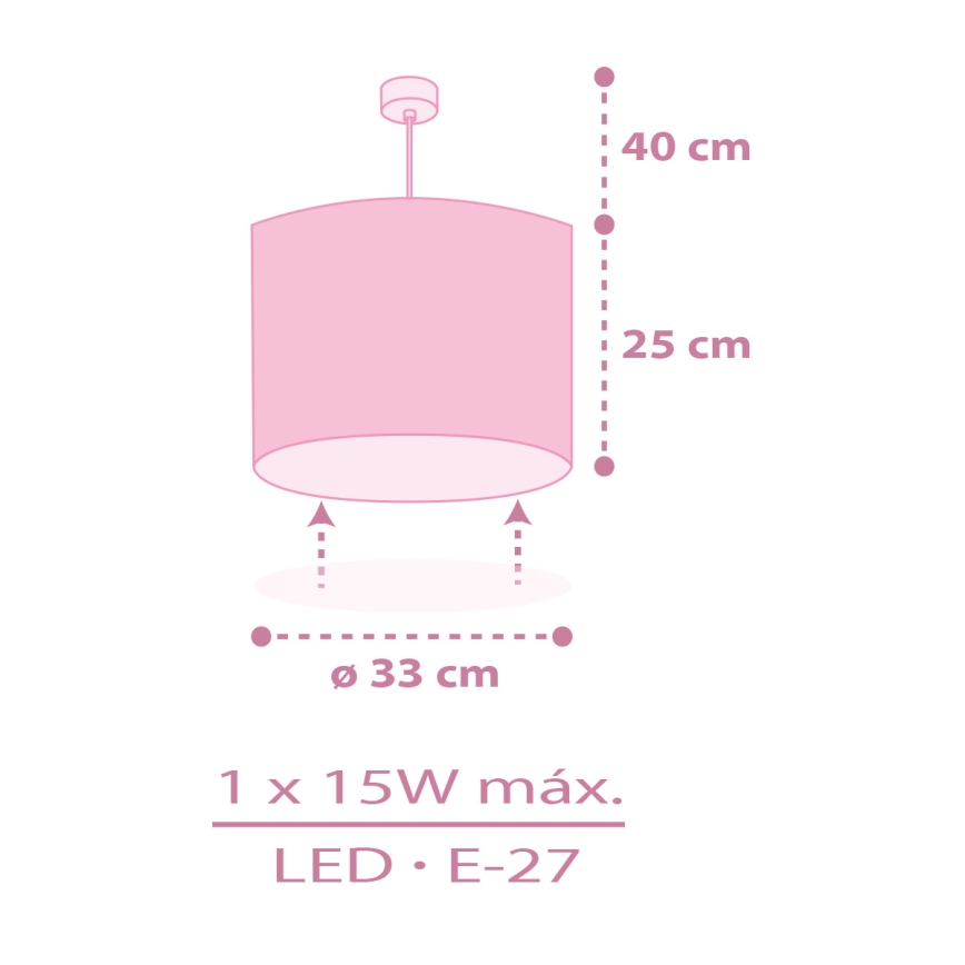 Dalber 42492 - Żyrandol dziecięcy FAIRY DREAMS 1xE27/15W/230V