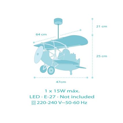 Dalber 54602 - Dziecięcy żyrandol LITTLE LION 1xE27/15W/230V