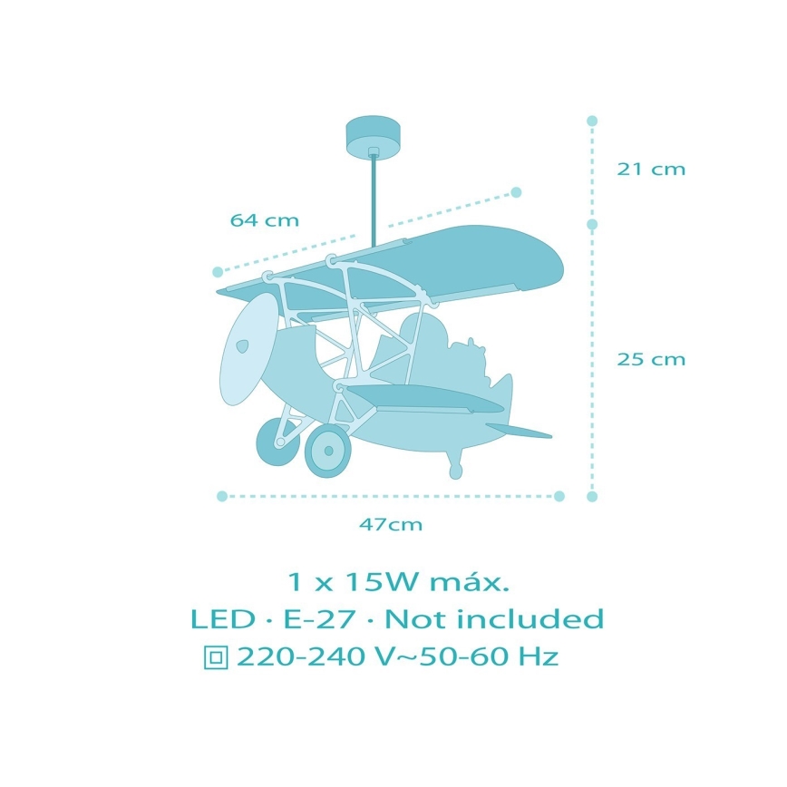 Dalber 54602 - Dziecięcy żyrandol LITTLE LION 1xE27/15W/230V