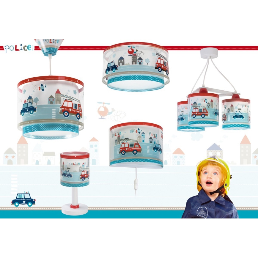 Dalber 60611N - Lampka dziecięca LED POLICE 1xG4/4W/230V wielobarwna