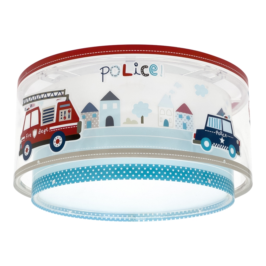 Dalber 60616 - Plafon dziecięcy POLICE 2xE27/60W/230V