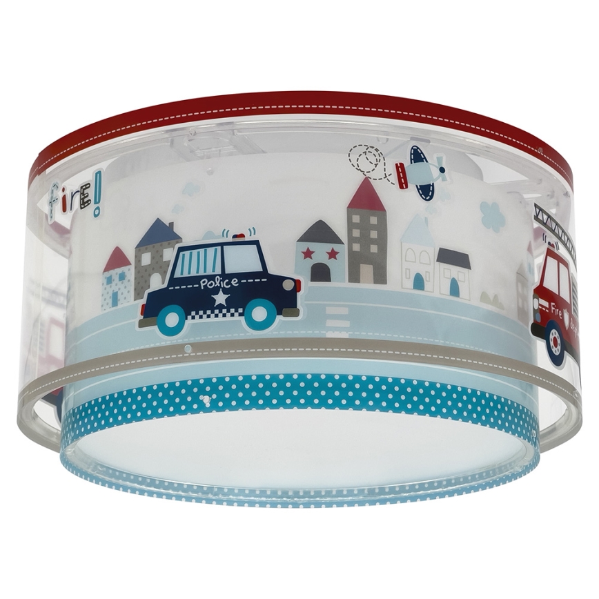 Dalber 60616 - Plafon dziecięcy POLICE 2xE27/60W/230V