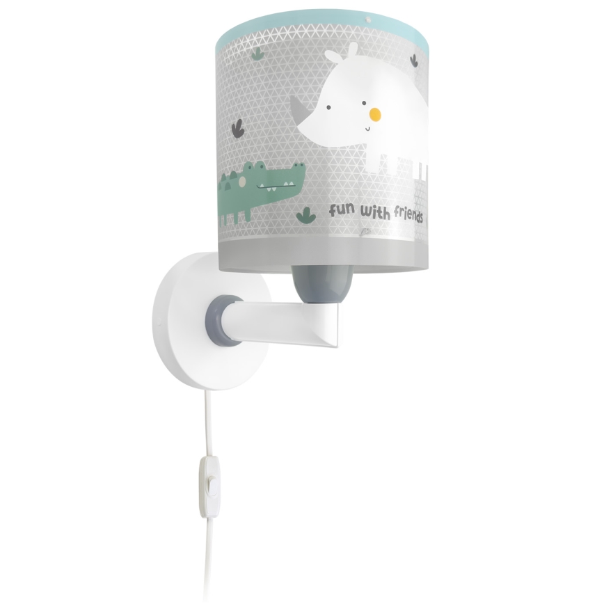 Dalber 60629 - Dziecięcy kinkiet RHICO AND CROCO 1xE27/15W/230V