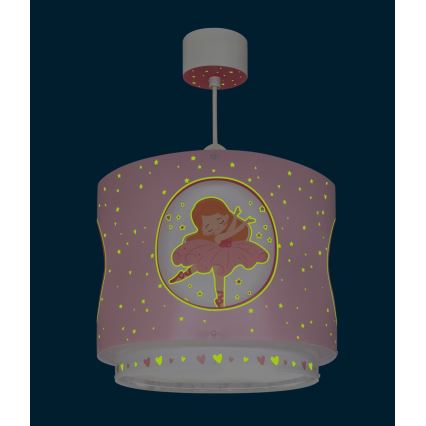 Dalber 60912 - Żyrandol dziecięcy PRINCESS DANCE 1xE27/15W/230V różowy