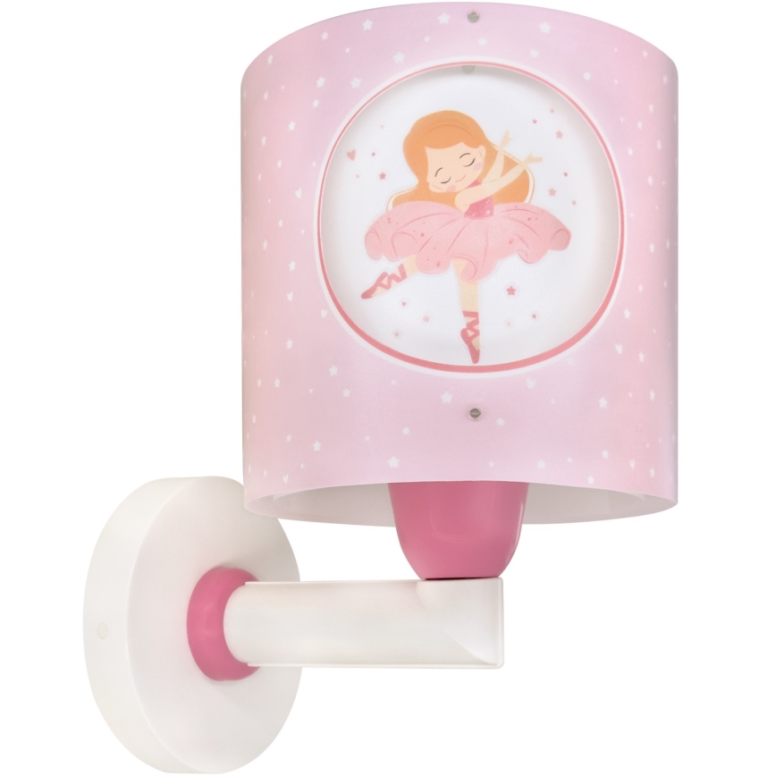 Dalber 60919 - Dziecięca lampa ścienna PRINCESS DANCE 1xE27/15W/230V różowa