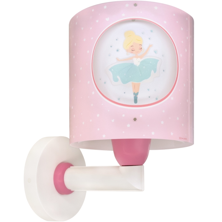 Dalber 60919 - Dziecięca lampa ścienna PRINCESS DANCE 1xE27/15W/230V różowa