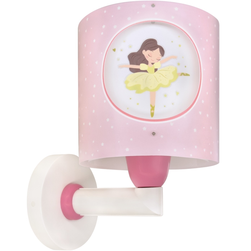 Dalber 60919 - Dziecięca lampa ścienna PRINCESS DANCE 1xE27/15W/230V różowa