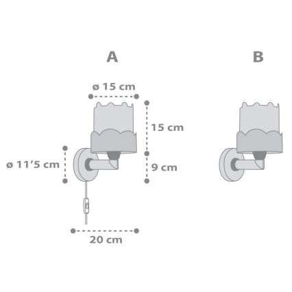 Dalber 61159H - Kinkiet dziecięcy BUNNY 1xE27/60W/230V zielony