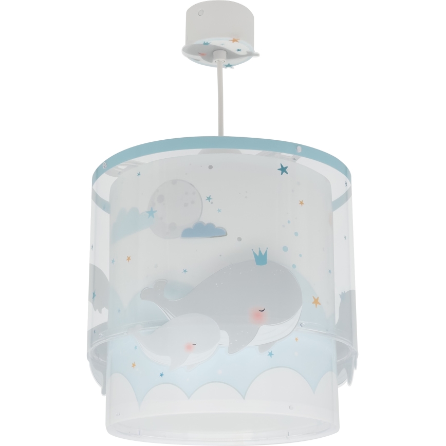 Dalber 61172T - Żyrandol dziecięcy WHALE DREAMS 1xE27/15W/230V niebieski