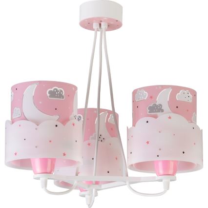 Dalber 61237S - Żyrandol dziecięcy MOON 3xE27/60W/230V