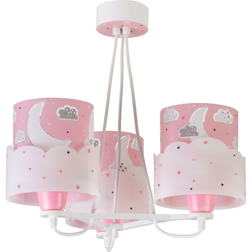 Dalber 61237S - Żyrandol dziecięcy MOON 3xE27/60W/230V