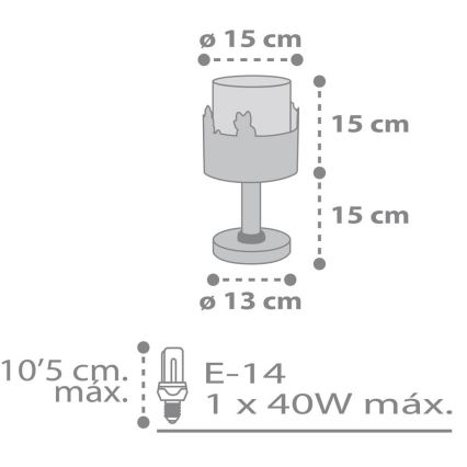 Dalber 61271 - Lampka dziecięca LOVING DEER 1xE14/40W/230V