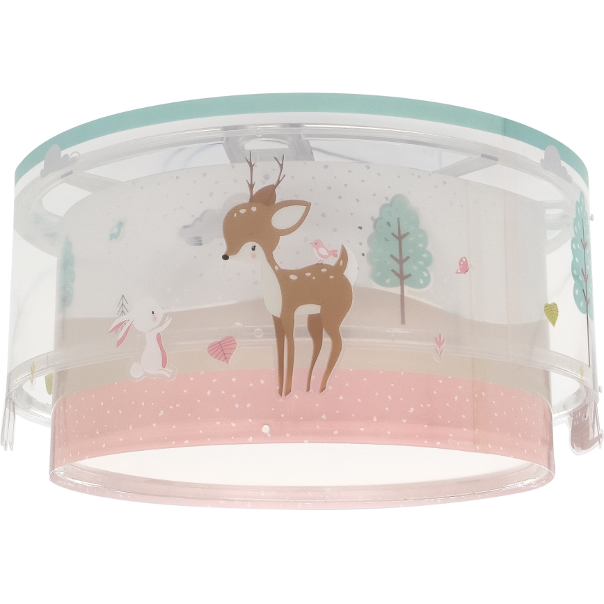 Dalber 61276 - Plafon dziecięcy LOVING DEER 2xE27/15W/230V