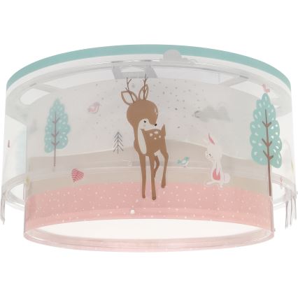 Dalber 61276 - Plafon dziecięcy LOVING DEER 2xE27/15W/230V