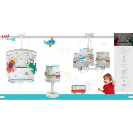 Dalber 61682 - Żyrandol dziecięcy BABY TRAVEL 1xE27/60W/230V