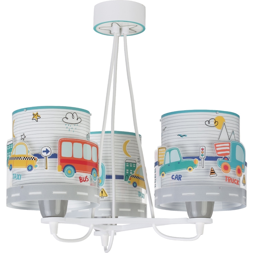 Dalber 61687 - Żyrandol dziecięcy BABY TRAVEL 3xE27/60W/230V
