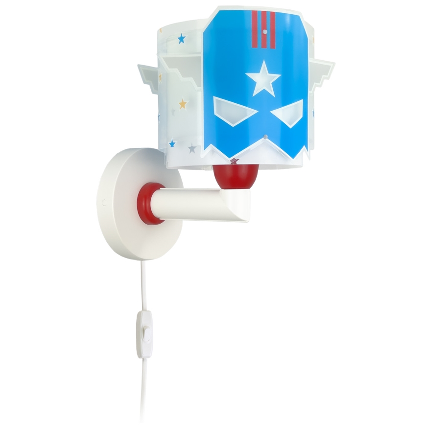 Dalber 61819 - Kinkiet dziecięcy BLUE HERO 1xE27/15W/230V