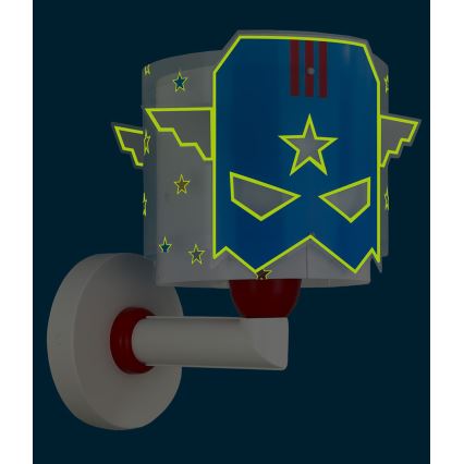 Dalber 61819 - Kinkiet dziecięcy BLUE HERO 1xE27/15W/230V