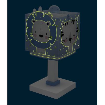 Dalber 63111T - Lampka dziecięca JUNGLE 1xE14/8W/230V niebieska