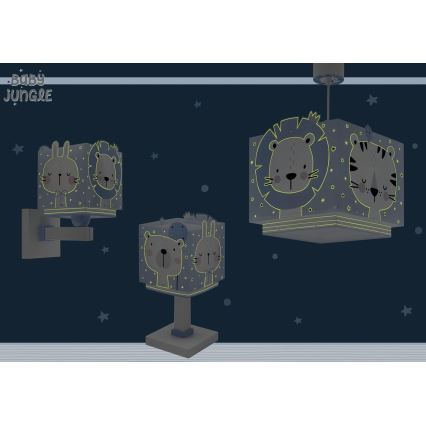 Dalber 63111T - Lampka dziecięca JUNGLE 1xE14/8W/230V niebieska