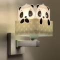 Dalber 63169H - Dziecięca lampa ścienna PANDA 1xE27/60W/230V zielona