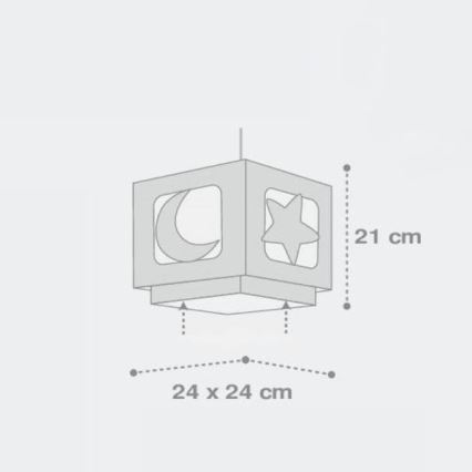 Dalber 63232E -Lampa wisząca dziecięca MOON LIGHT 1xE27/60W/230V