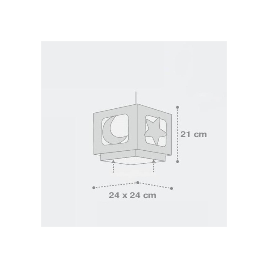 Dalber 63232E -Lampa wisząca dziecięca MOON LIGHT 1xE27/60W/230V