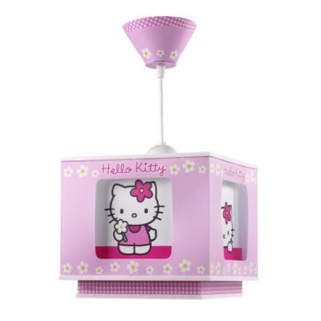 Dalber 63252 - Lampa wisząca dziecięca HELLO KITTY 1xE27/60W/230V