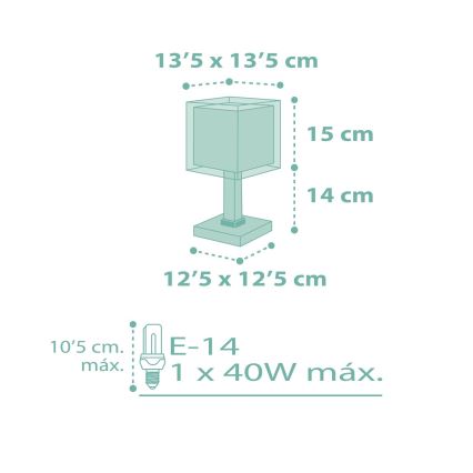 Dalber 63261H - Lampka dziecięca KOALA 1xE14/40W/230V