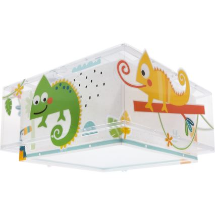 Dalber 63316 - Dziecięca lampa sufitowa HAPPY JUNGLE 2xE27/15W/230V