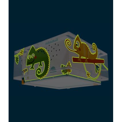 Dalber 63316 - Dziecięca lampa sufitowa HAPPY JUNGLE 2xE27/15W/230V