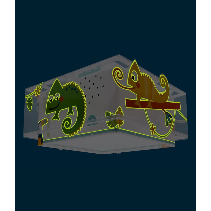 Dalber 63316 - Dziecięca lampa sufitowa HAPPY JUNGLE 2xE27/15W/230V