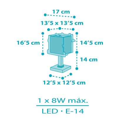 Dalber 63351 - Lampka dziecięca ROCKET 1xE14/8W/230V