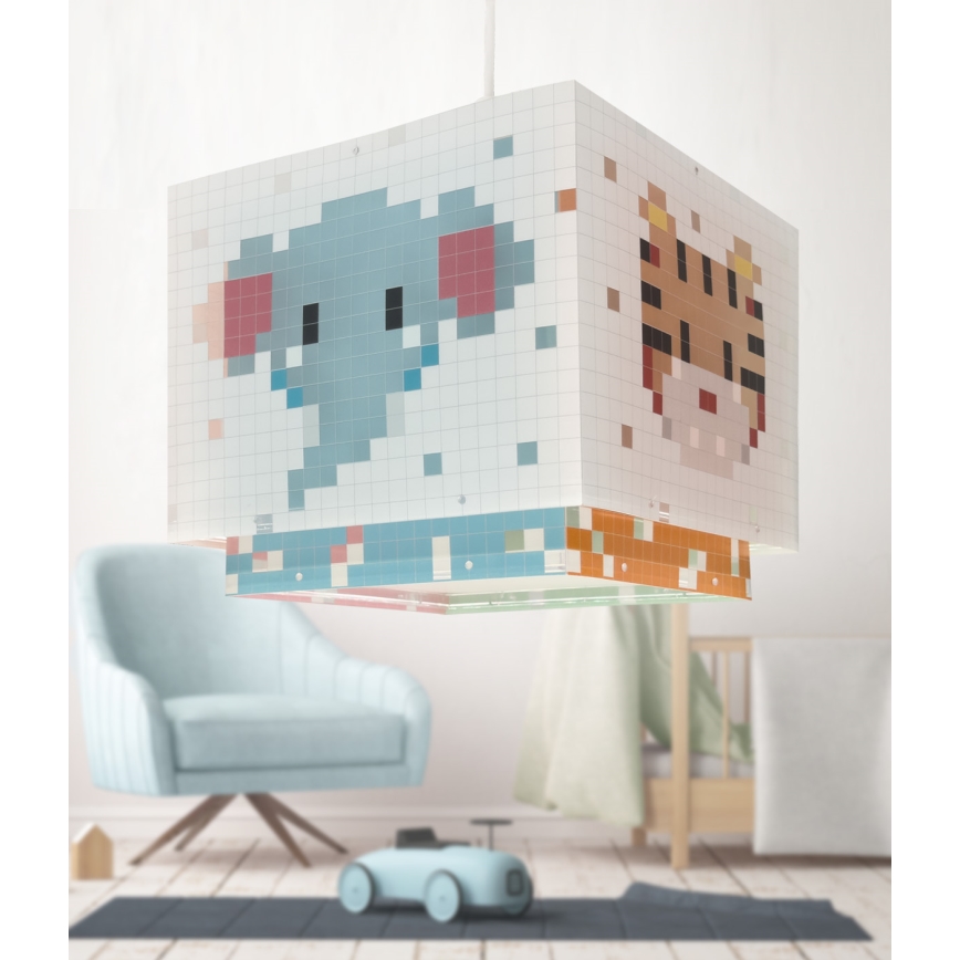 Dalber 63372 - Żyrandol dziecięcy LITTLE PIXEL 1xE27/15W/230V