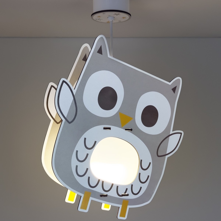 Dalber 63397 - Żyrandol dziecięcy OWL 1xE27/15W/230V
