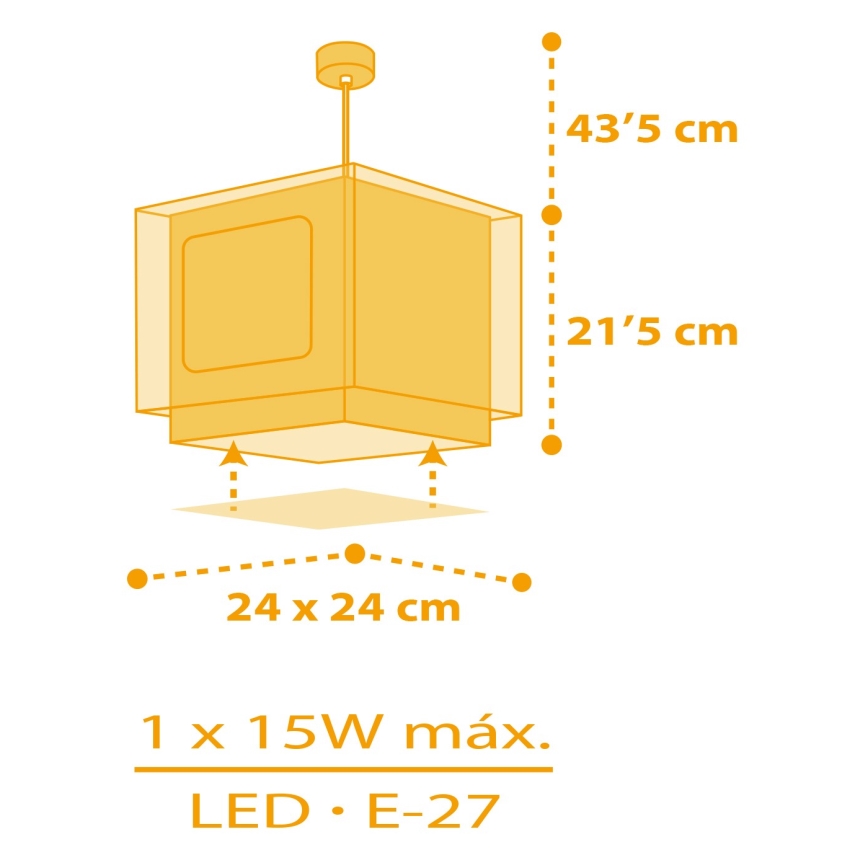 Dalber 63402 - Żyrandol dziecięcy MY FARM 1xE27/15W/230V