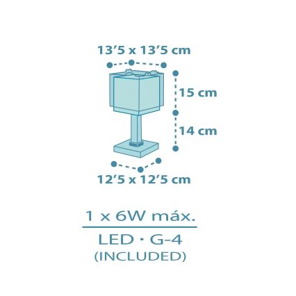 Dalber 63451 - Lampka dziecięca LED BABY DINOS 1xG4/4W/230V wielobarwna