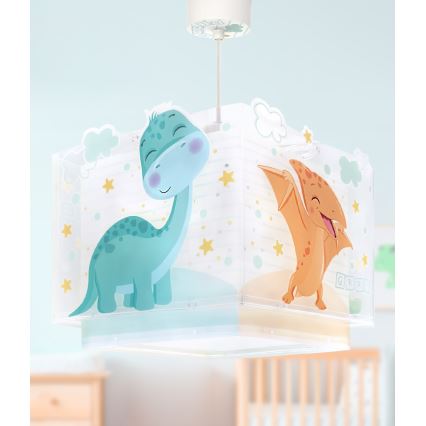 Dalber 63452 - Żyrandol dziecięcy BABY DINOS 1xE27/15W/230V wielobarwny